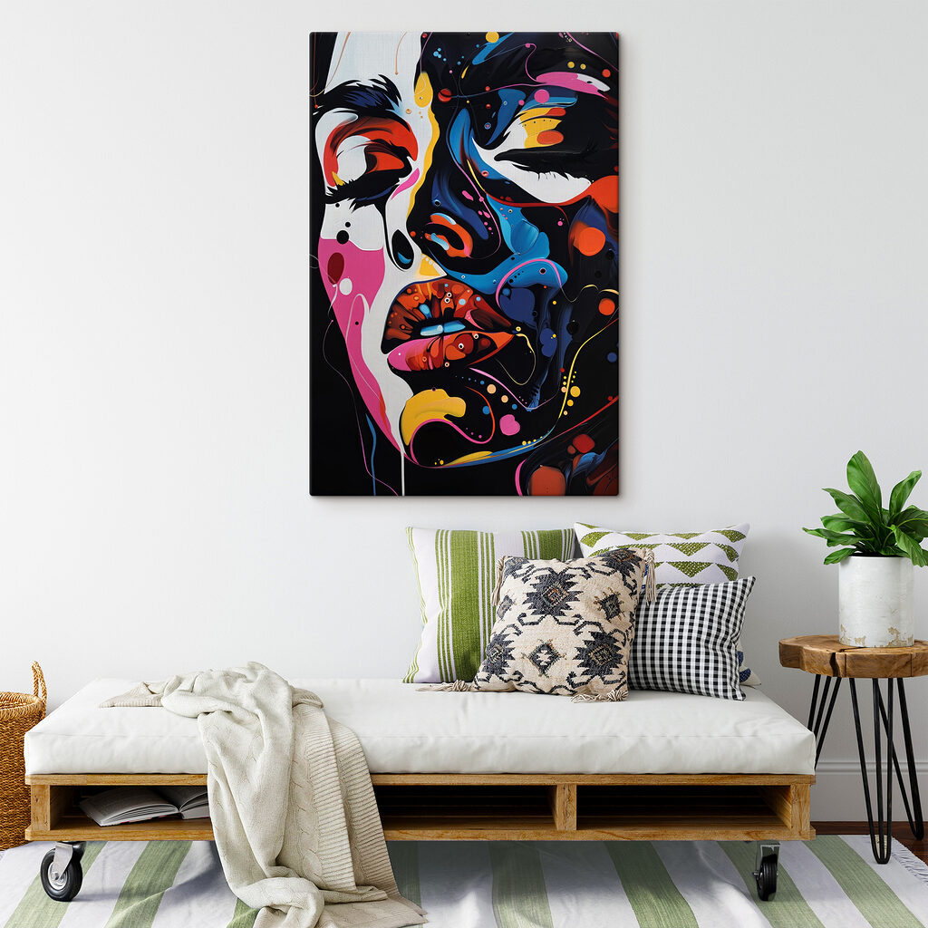 Ochi închiși, pete colorate — interior 1