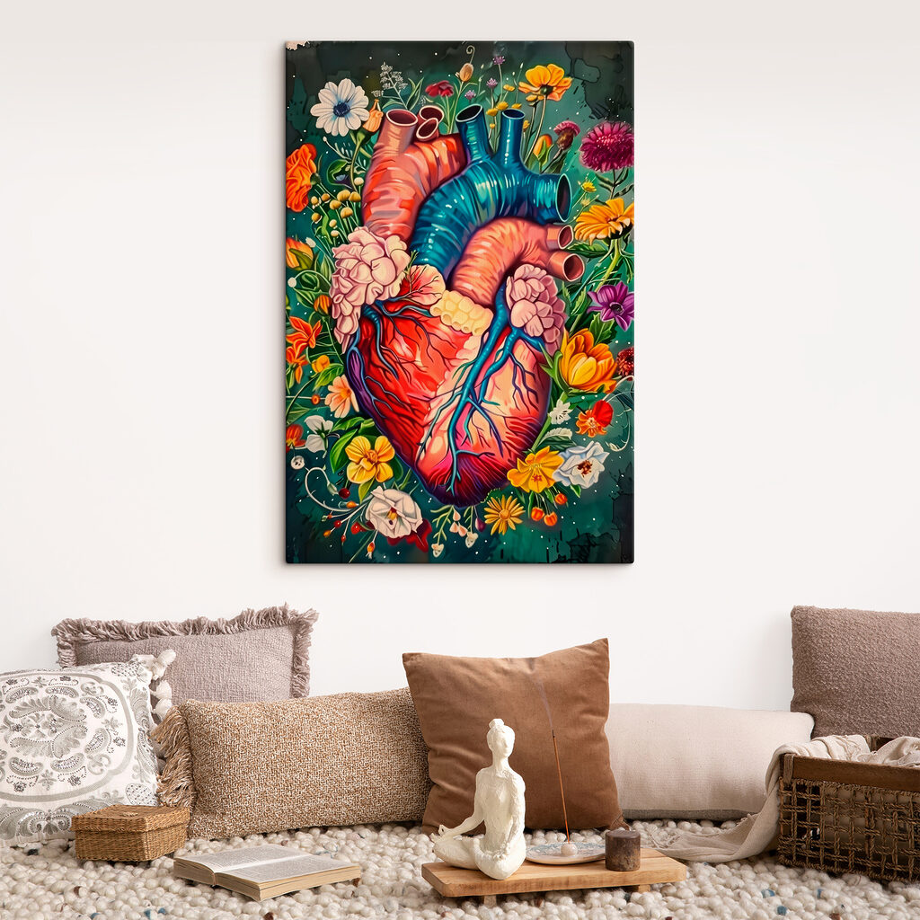 Inimă printre flori — interior 2