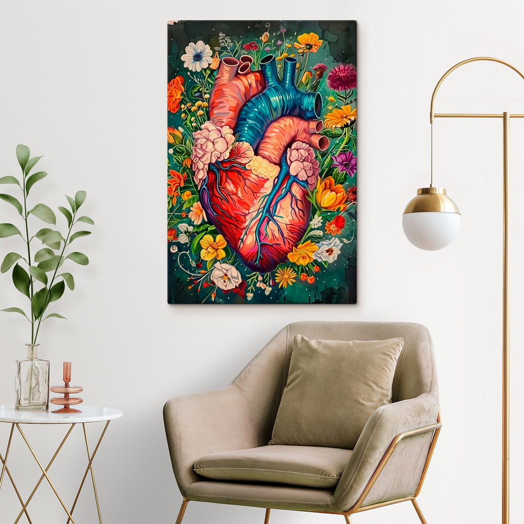 Inimă printre flori — interior 1