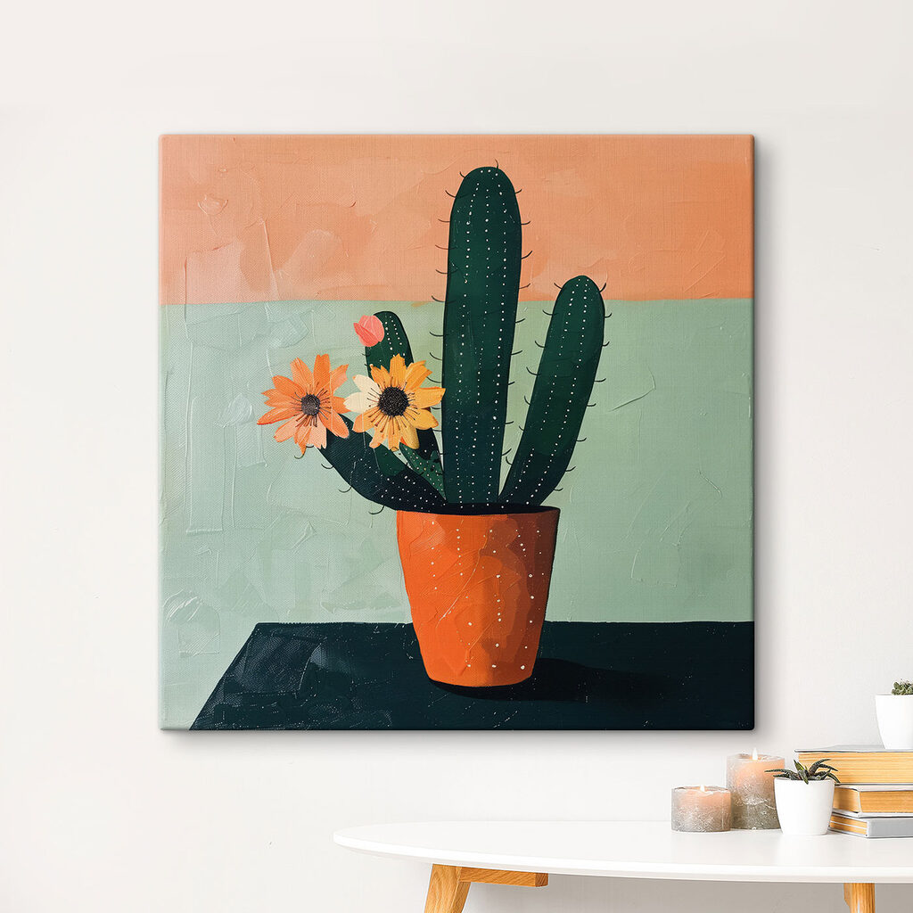 Cactus cu flori portocalii — interior 3