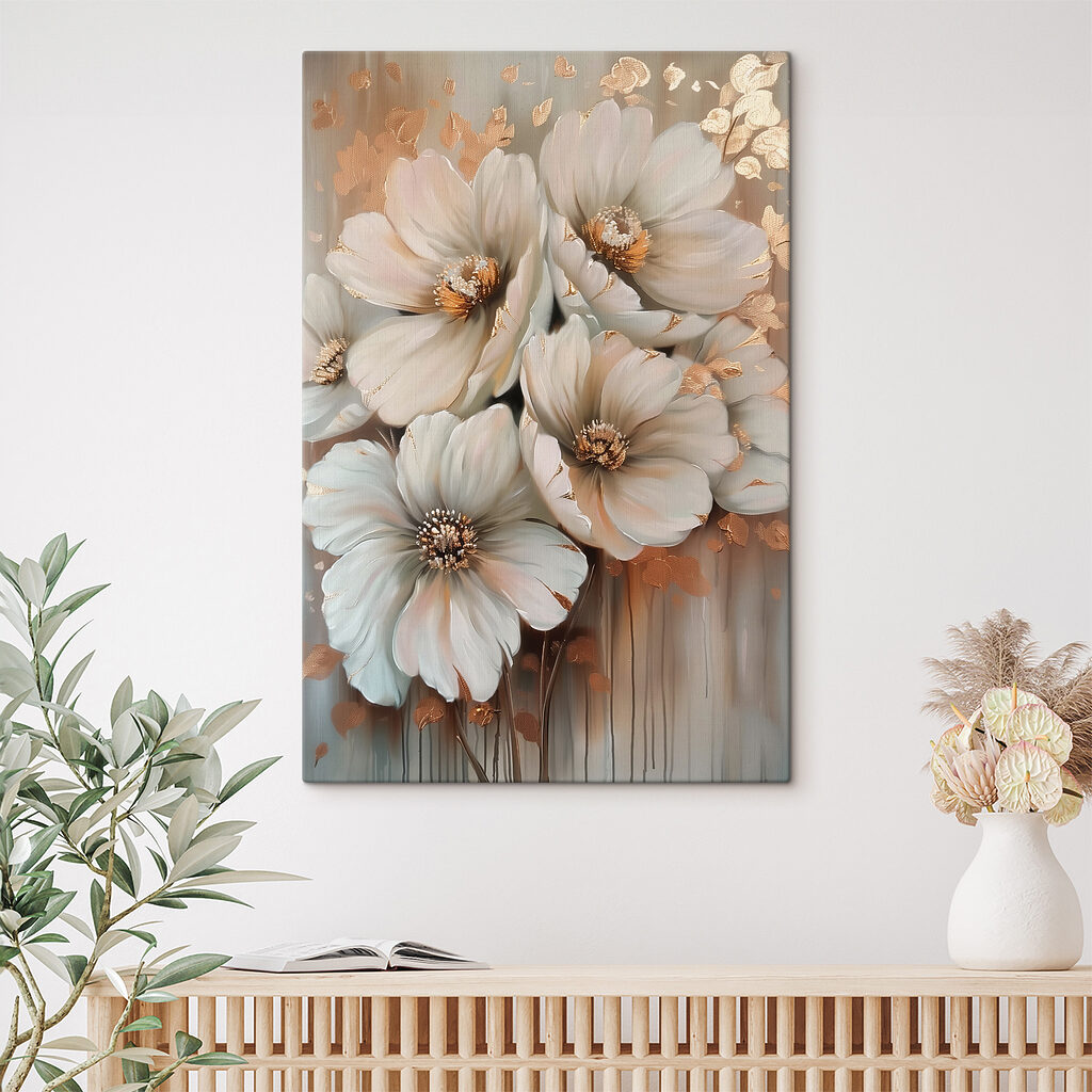Flori crem în vopsea — interior 2