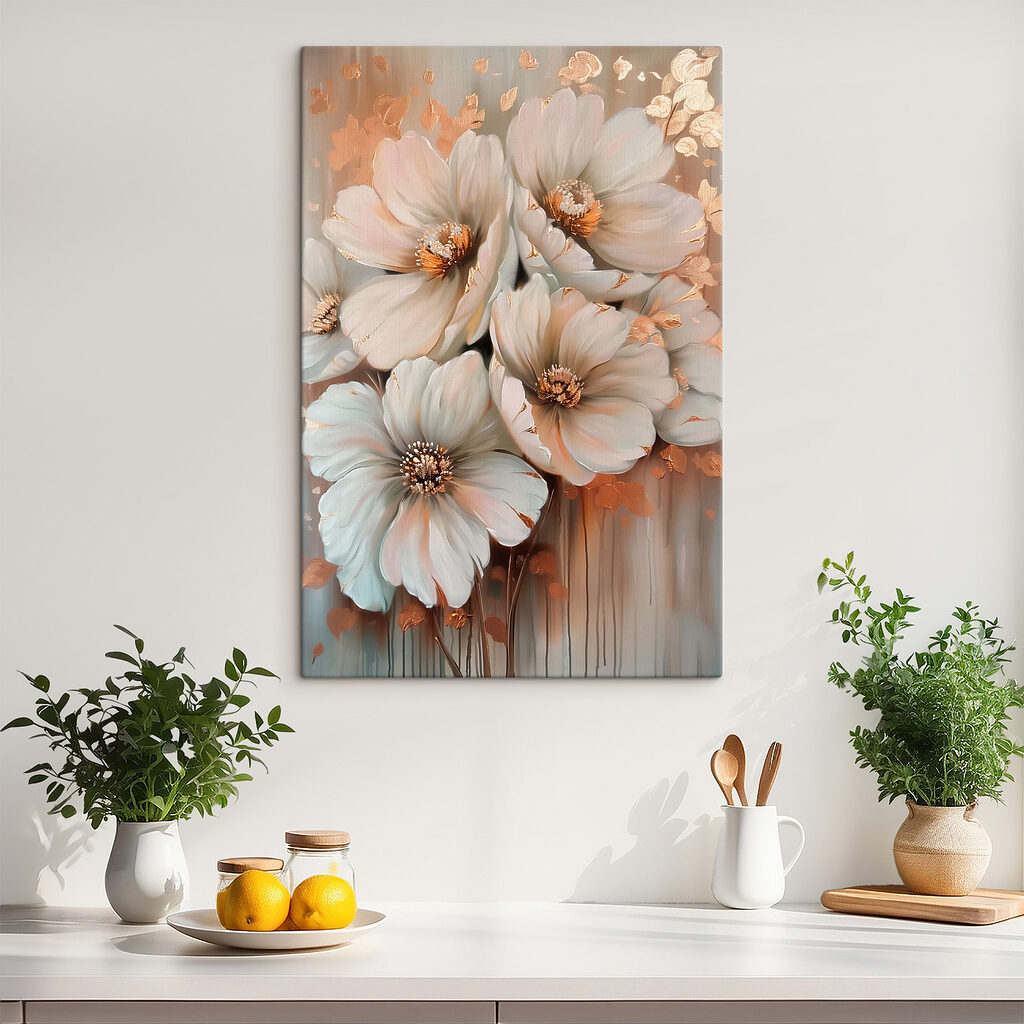 Flori crem în vopsea — interior 1