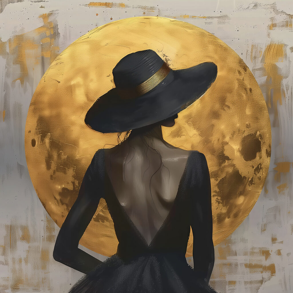 Pălărie neagră la lună — design complet