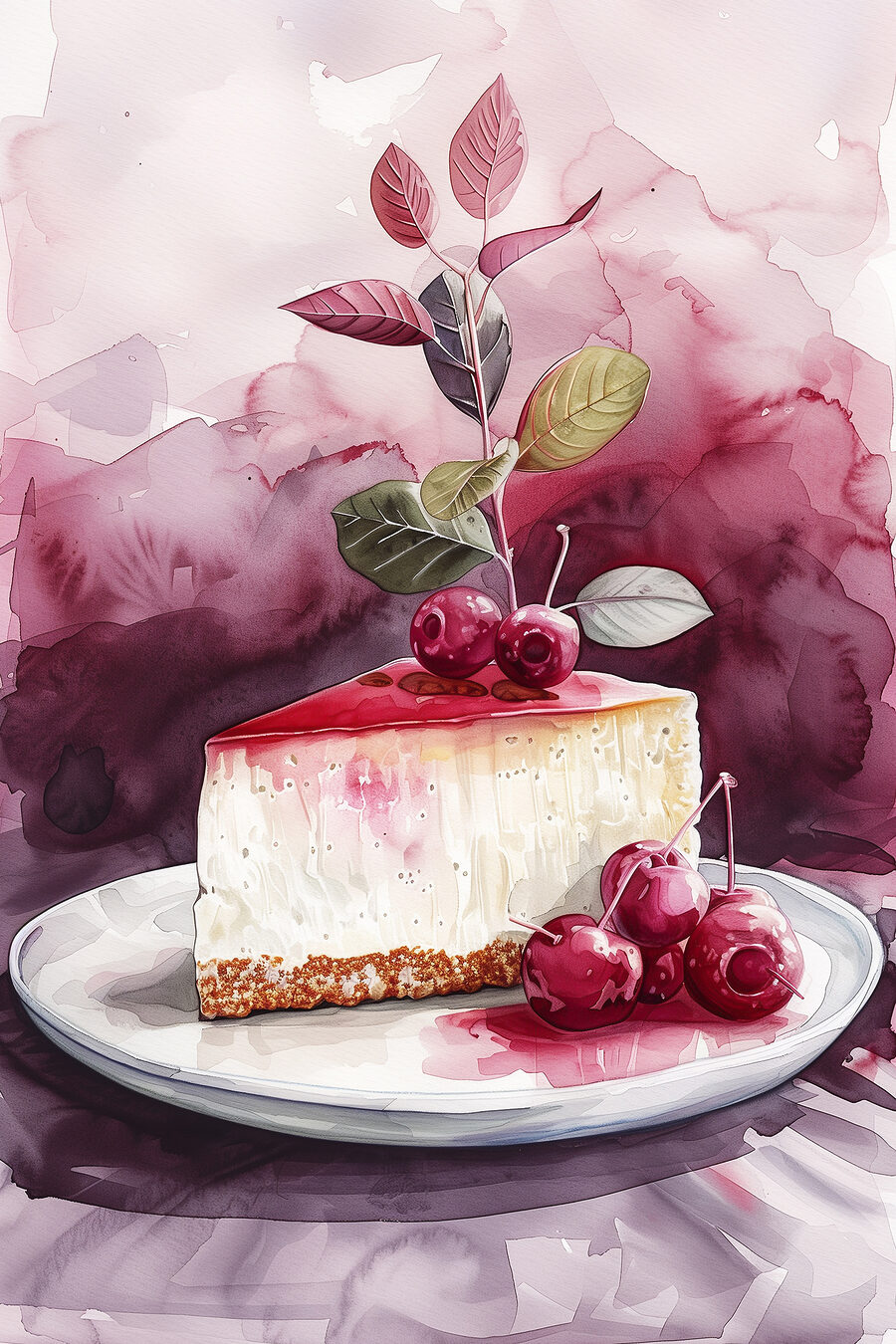Cheesecake cu cireșe — design complet