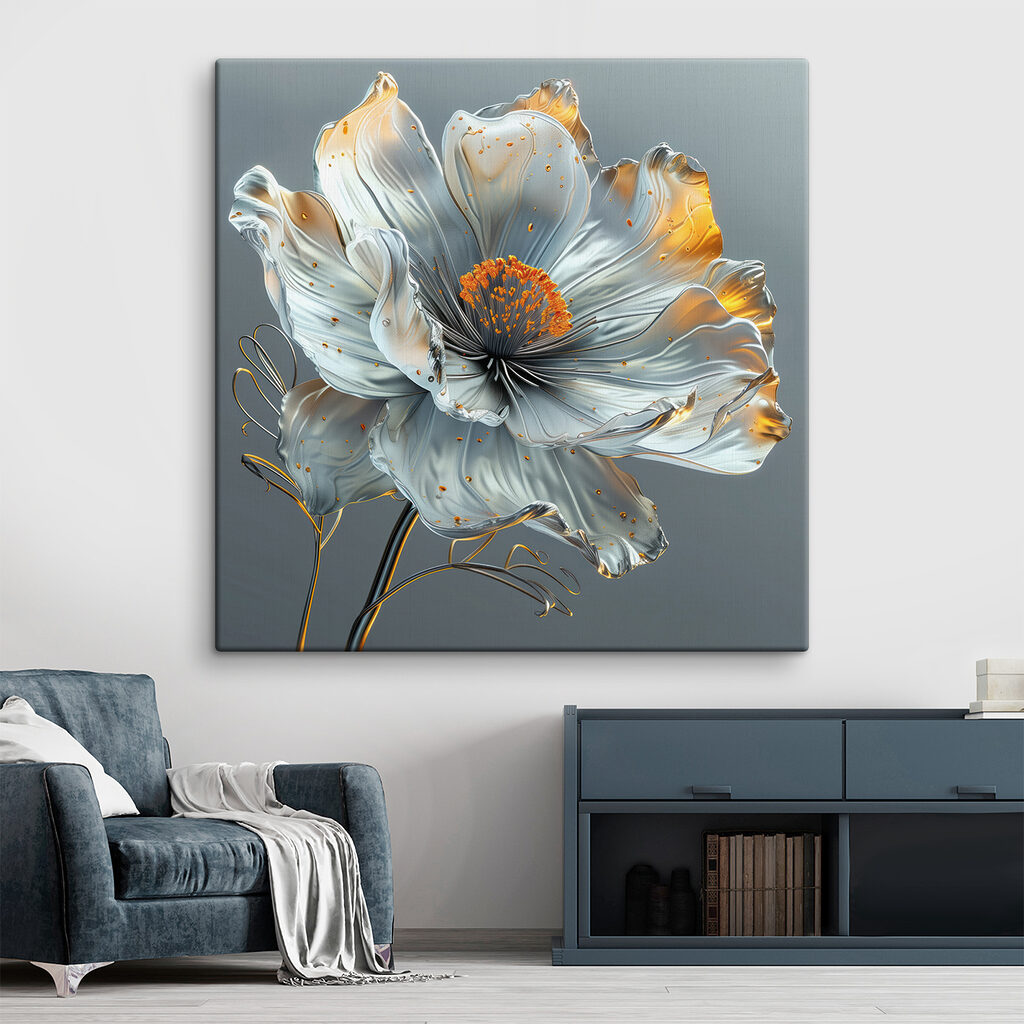 Floare argintie-albastră — interior 2