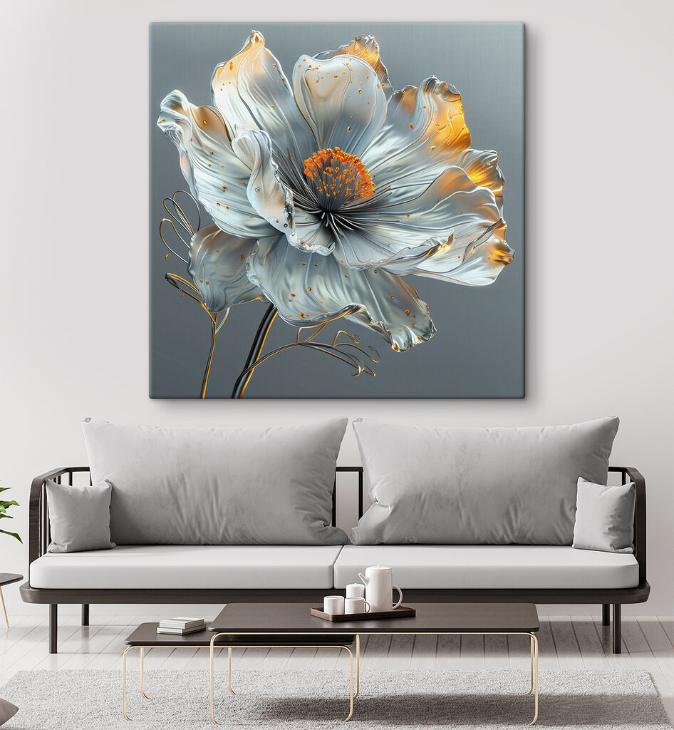 Floare argintie-albastră — interior 3
