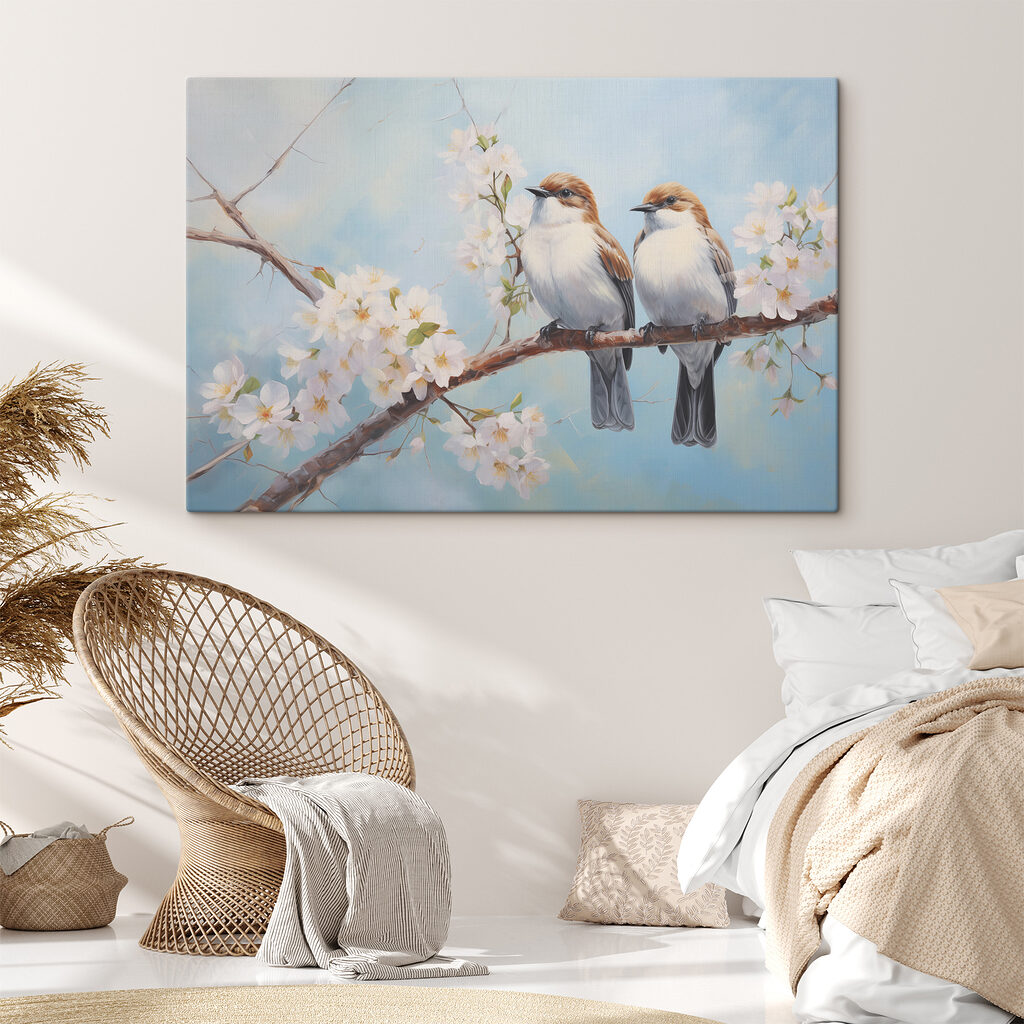 Două păsări în floare — interior 1