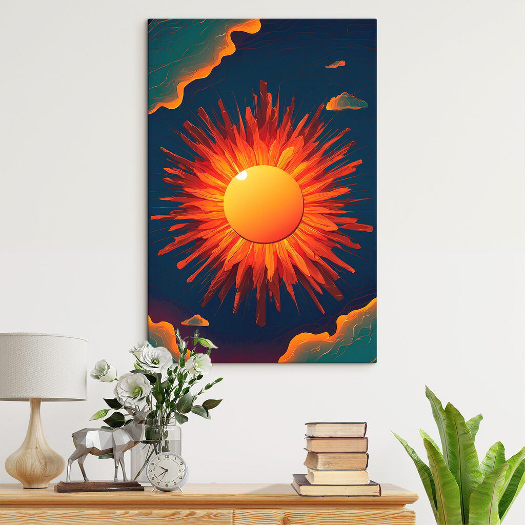 Soare cu raze aprinse — interior 1