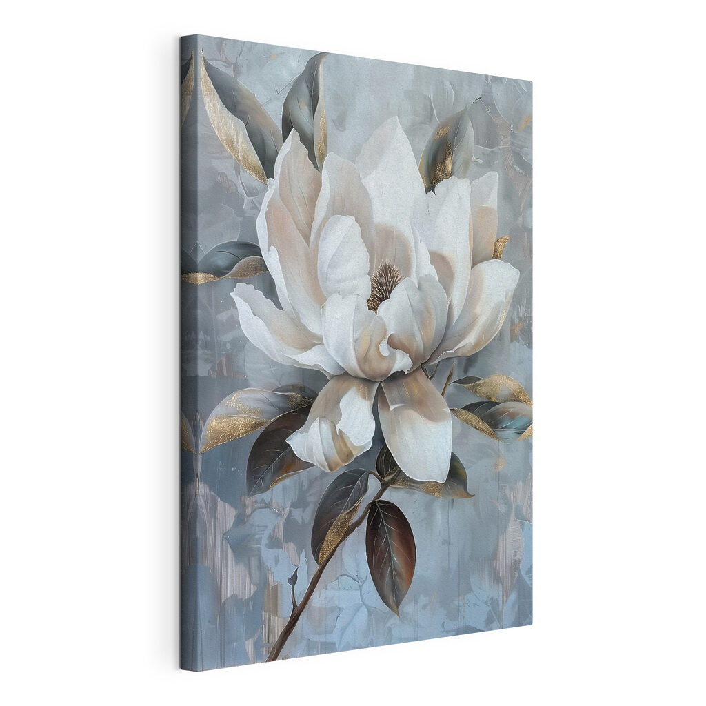 Magnolie albă pe gri-albăstrui — vizualizare produs