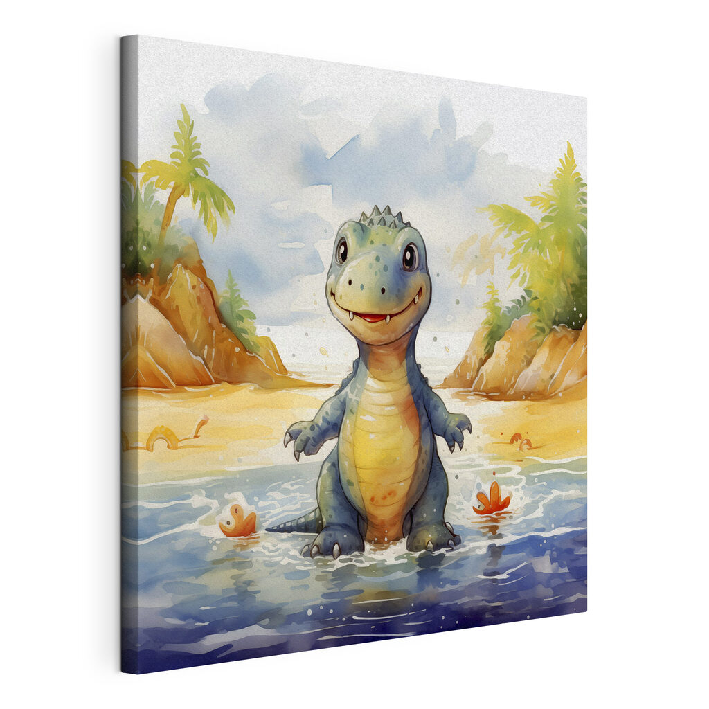Dinozaur la plajă — vizualizare produs