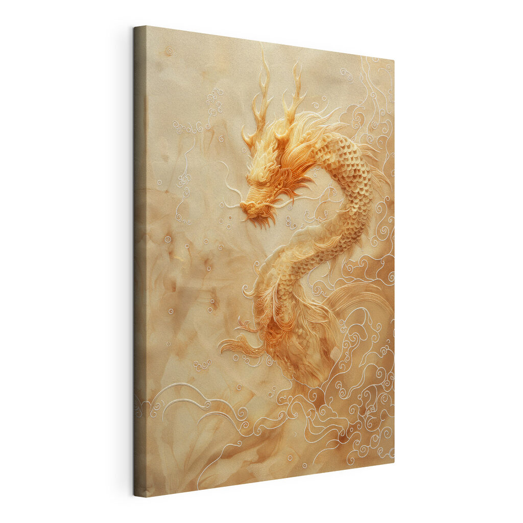 Dragon în nori aurii — vizualizare produs