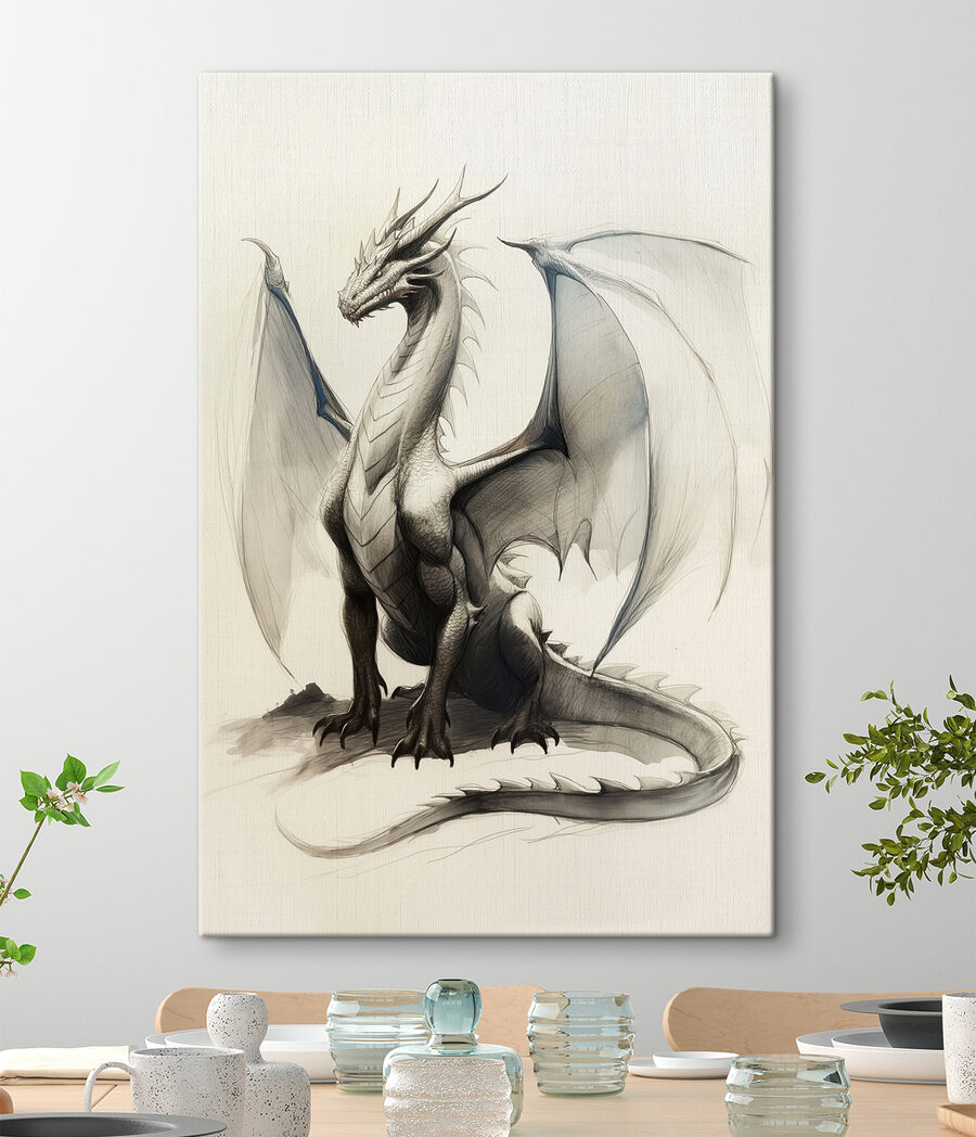 Dragon cu aripi întinse — interior 1