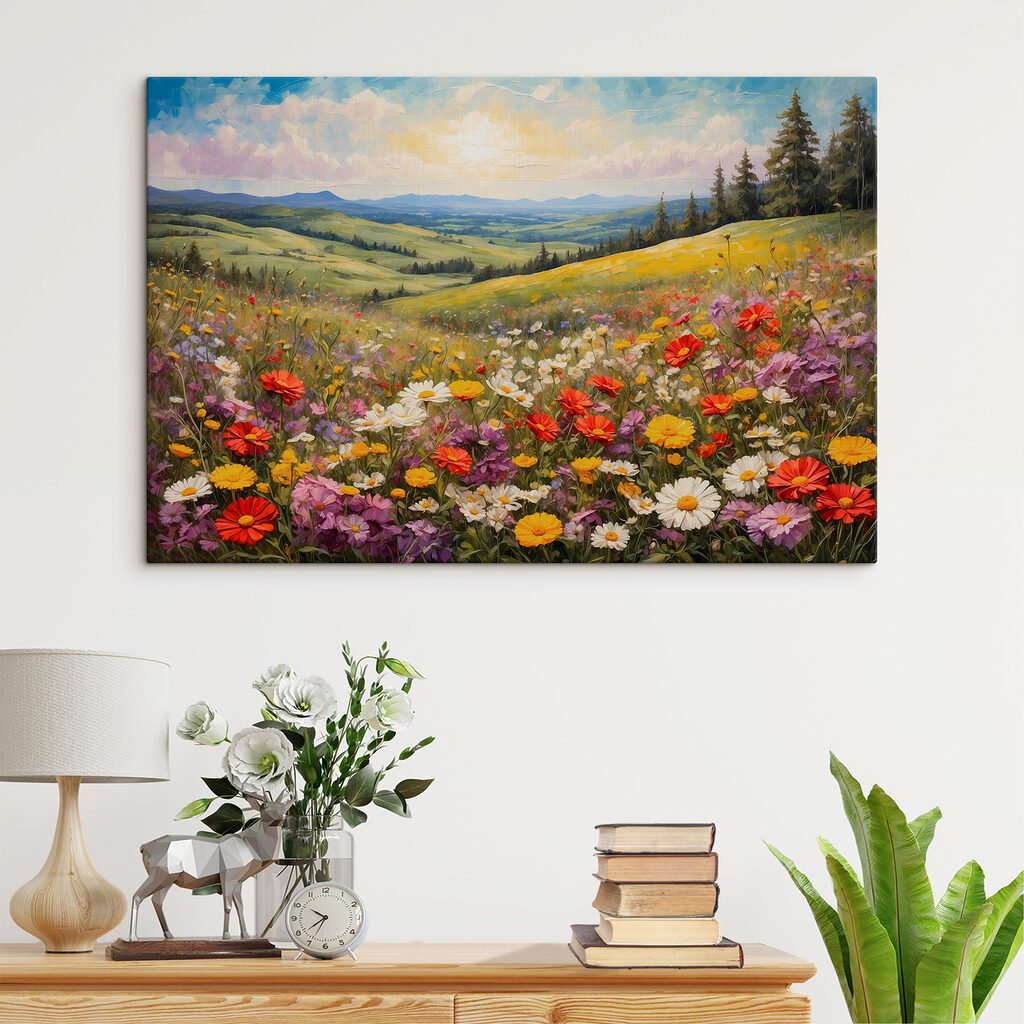 Mare de flori într-un interior