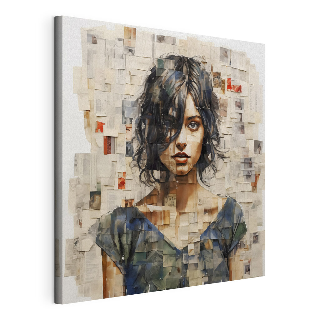 Portret din fragmente pale — vizualizare produs