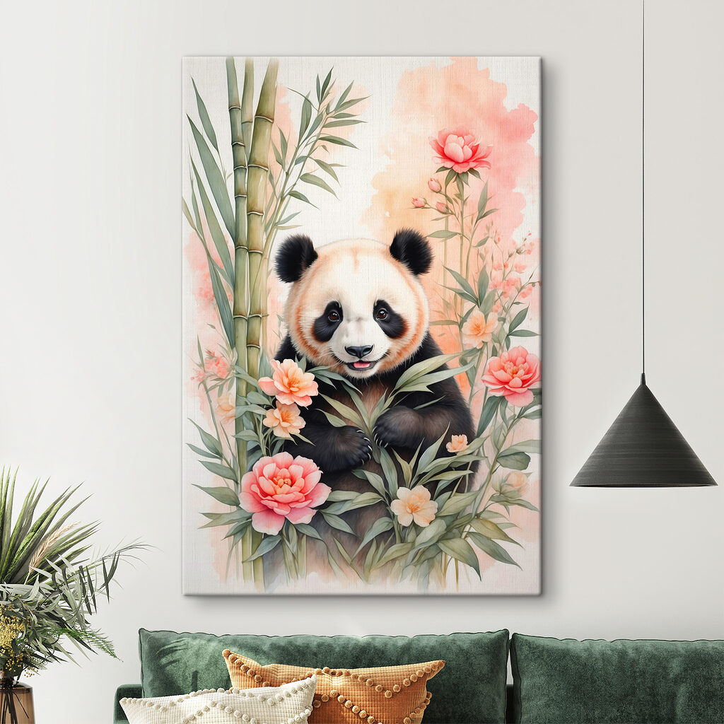 Panda printre flori roz — interior 2