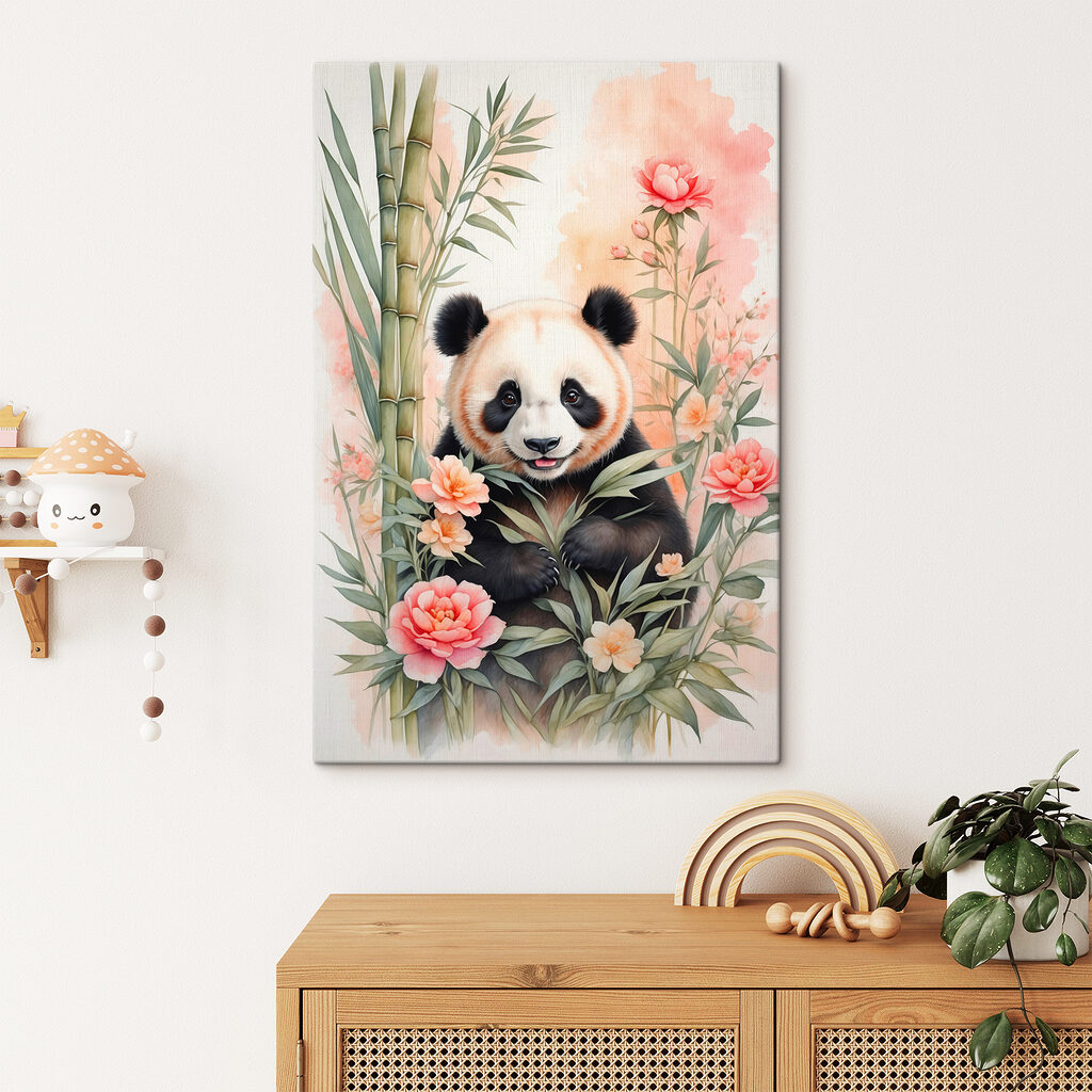 Panda printre flori roz — interior 3