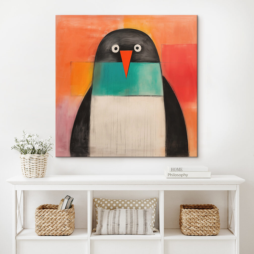 Pinguin în culori simple — interior 2