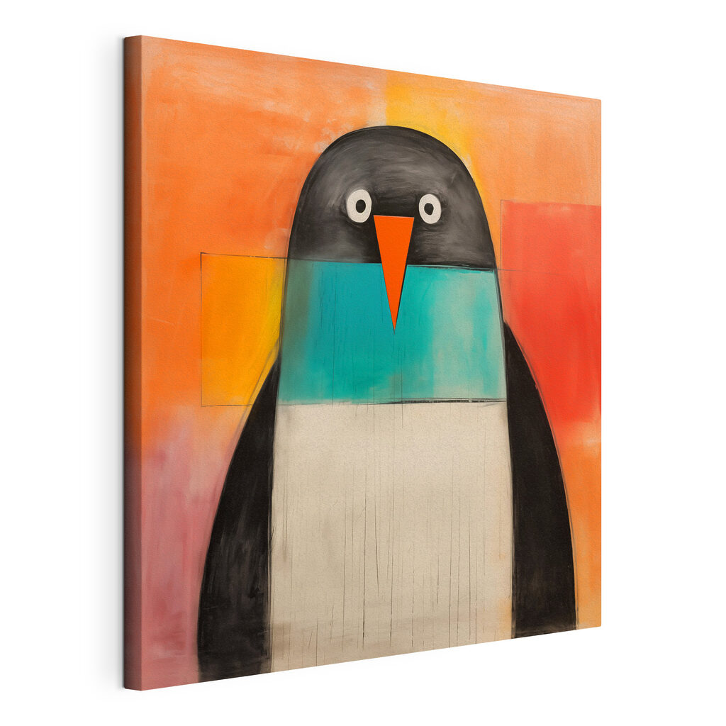 Pinguin în culori simple — vizualizare produs