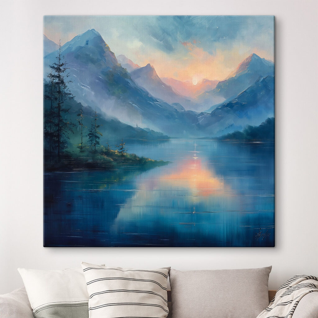 Lac de munte seara — interior 3