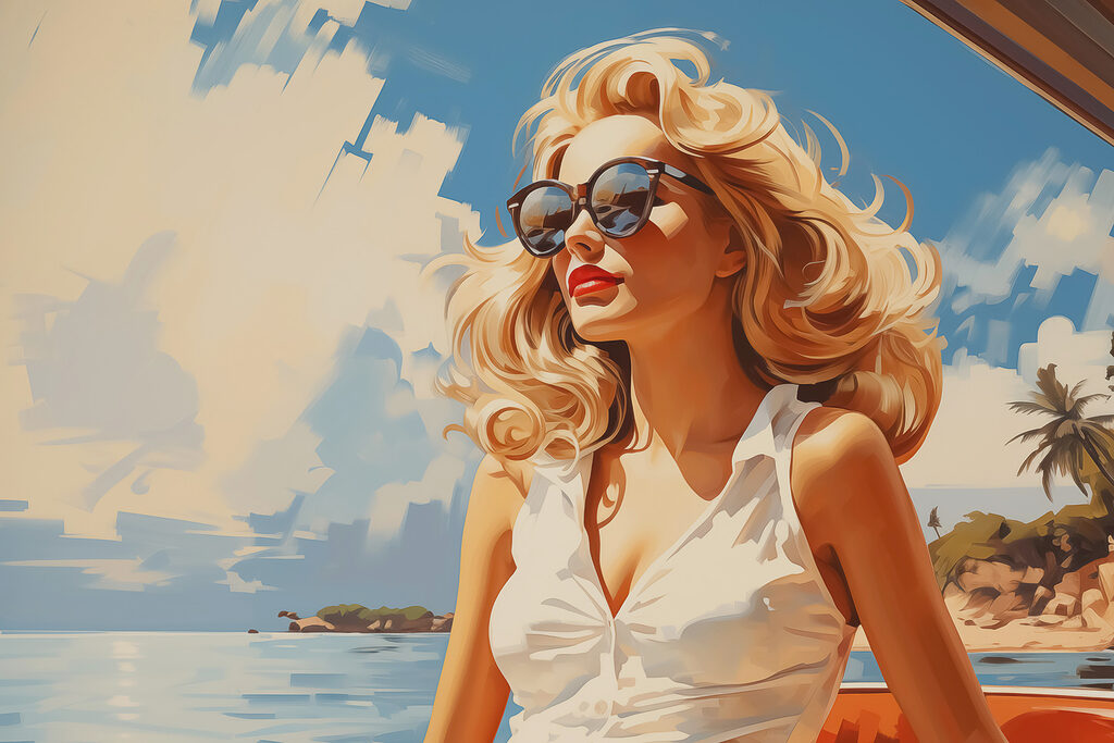 Portret cu ochelari rotunzi — design complet