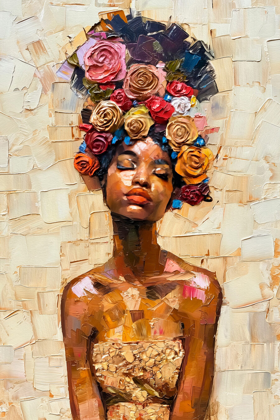 Coroană înaltă de trandafiri — design complet