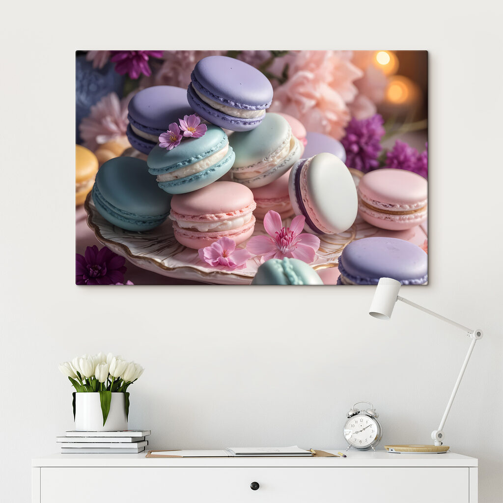 Macarons printre flori lila — interior 2