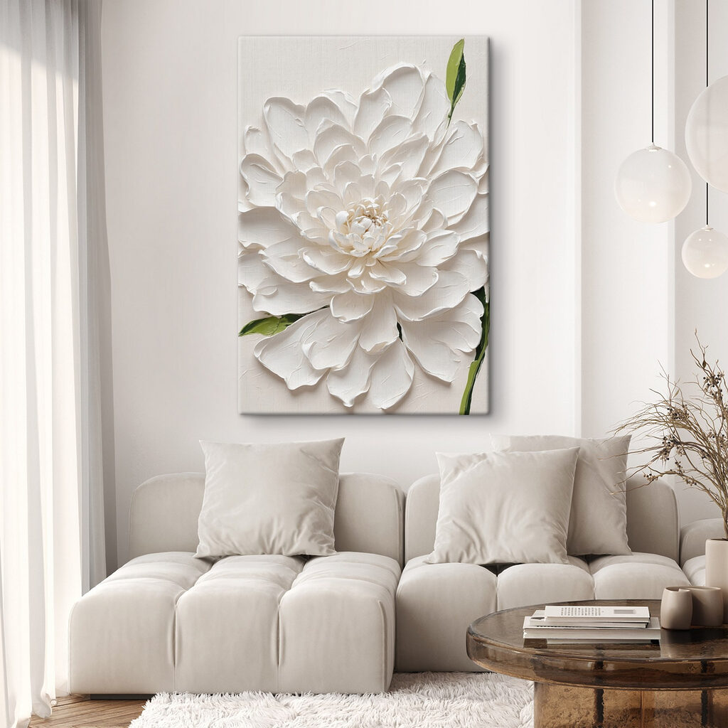 Floare albă cu verde — interior 5