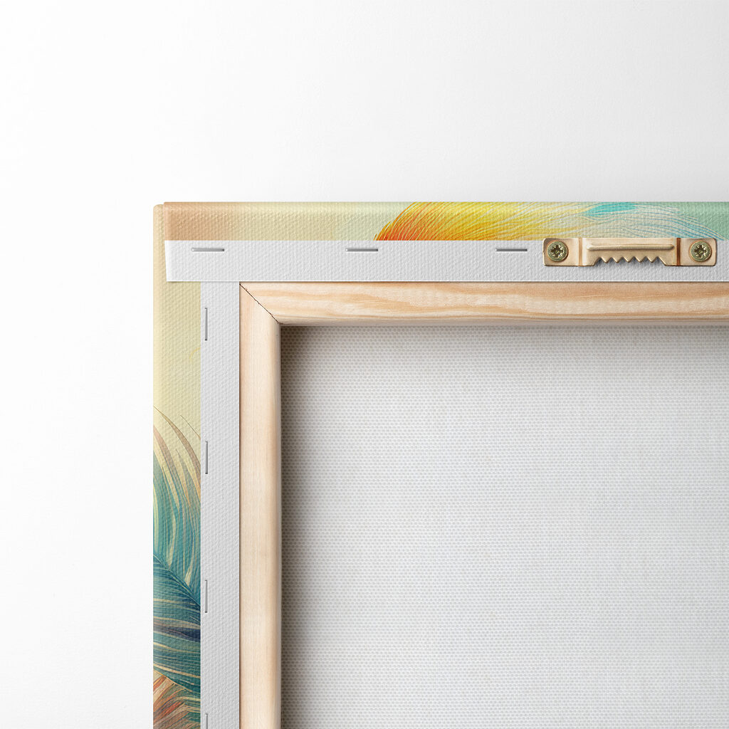 Papagal printre flori tropicale — verso