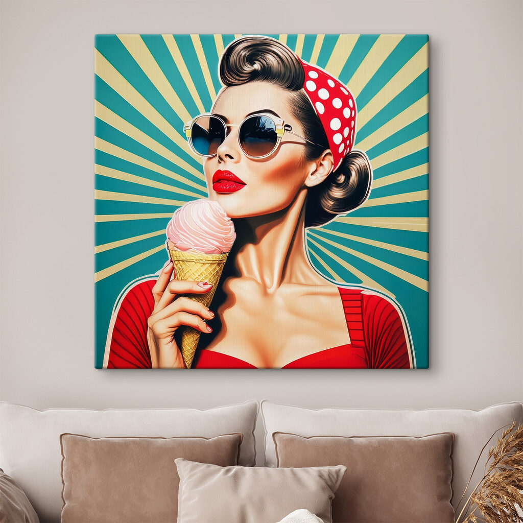 Portret retro cu înghețată — interior 3