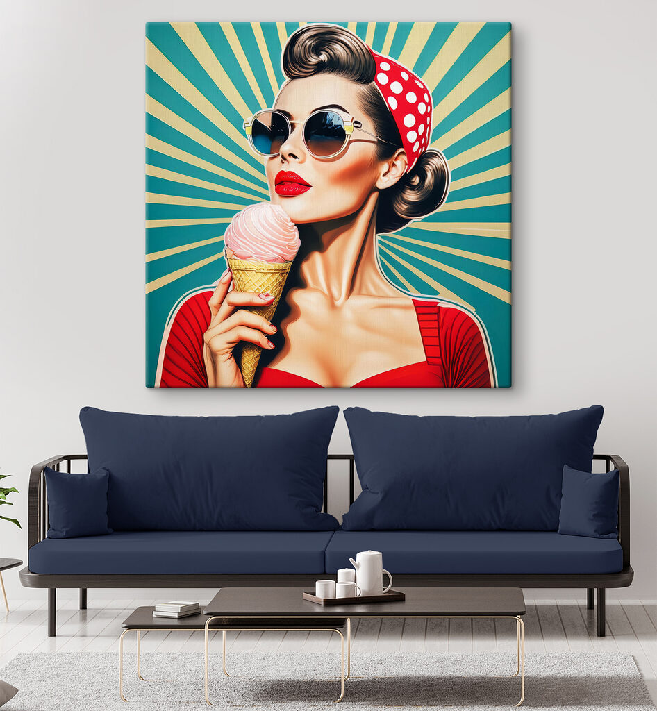 Portret retro cu înghețată — interior 2