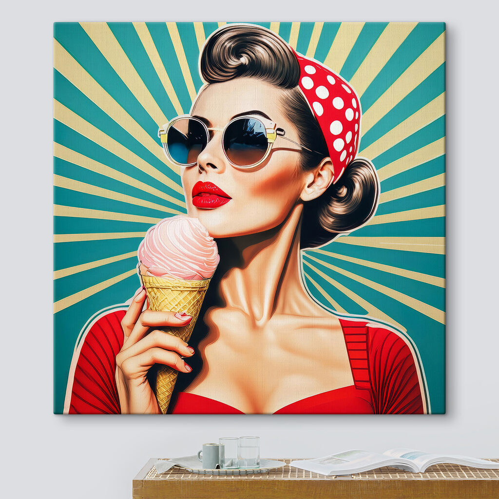 Portret retro cu înghețată — interior 1