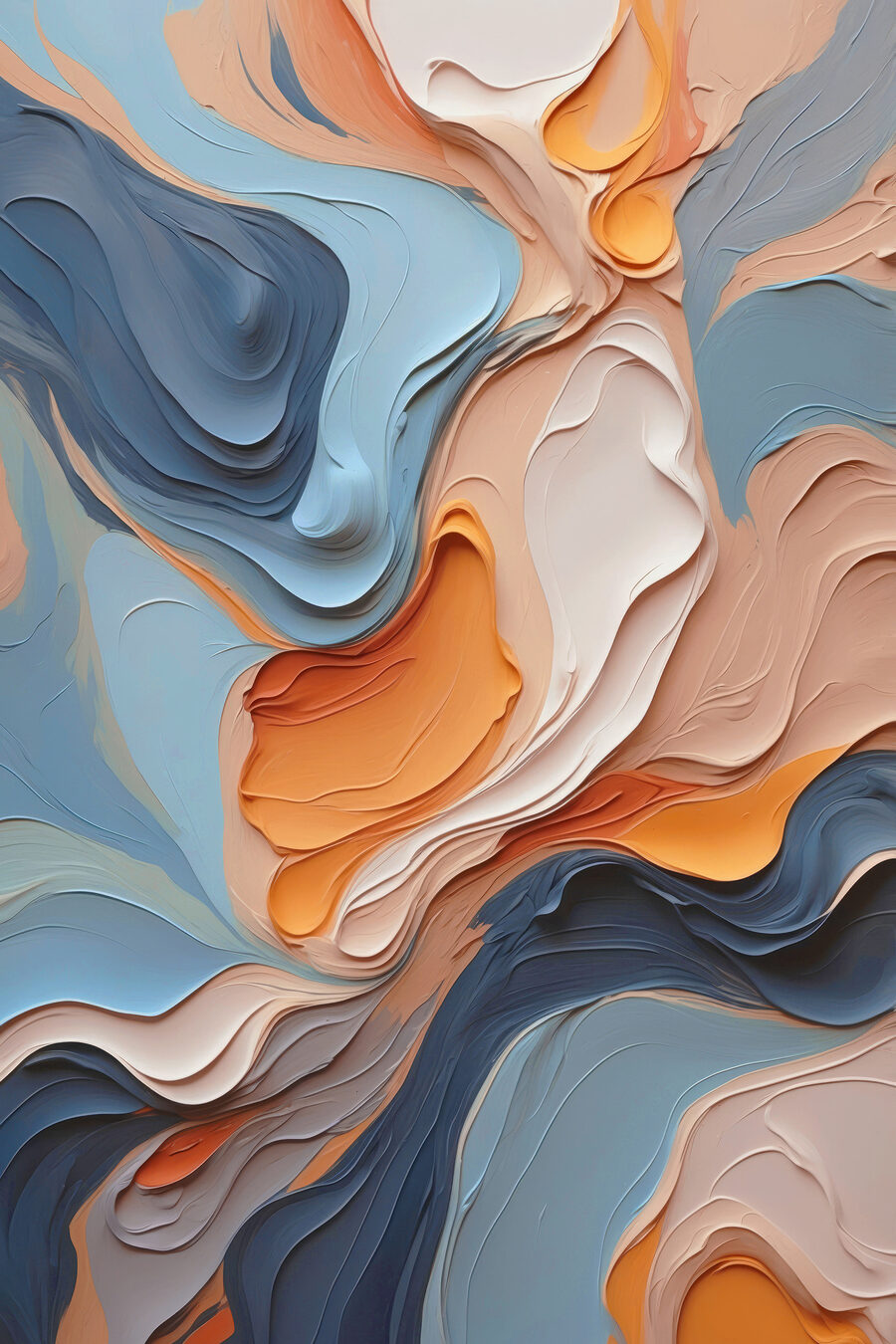 Straturi pastel pe albastru — design complet