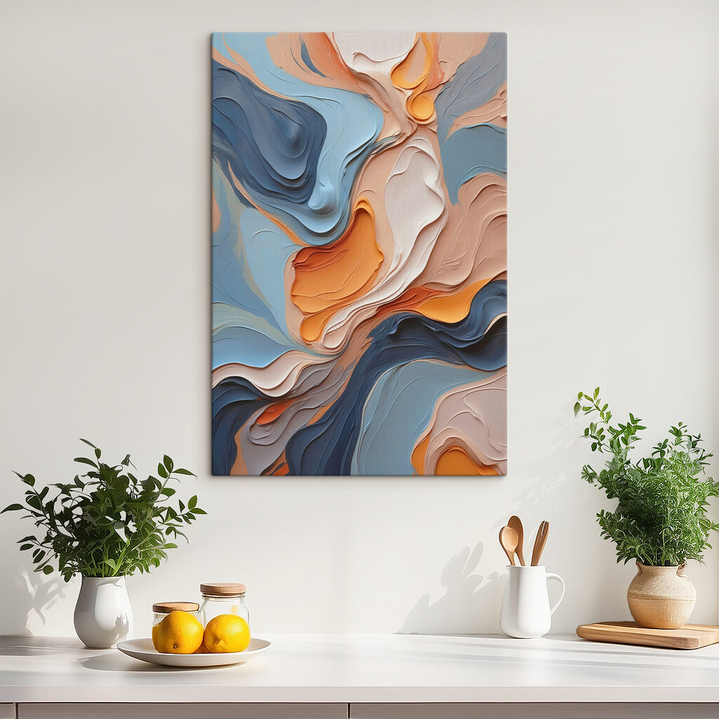 Straturi pastel pe albastru — interior 5