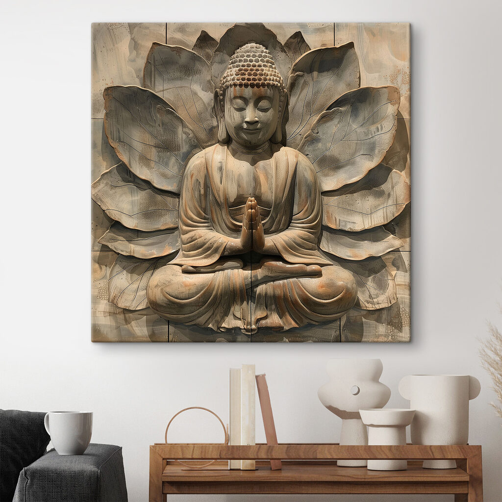 Buddha în fața lotușilor — interior 1