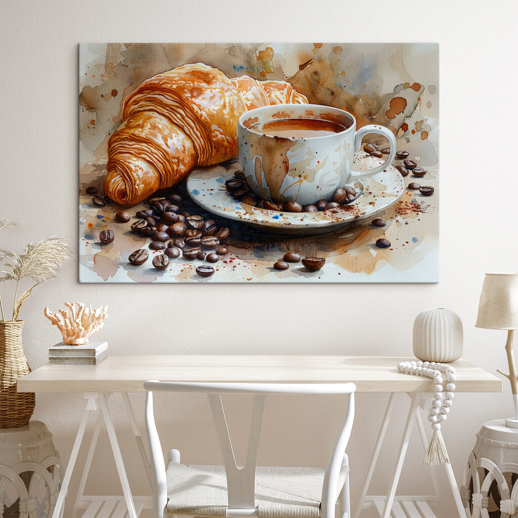 Croissant lângă cafea — interior 2
