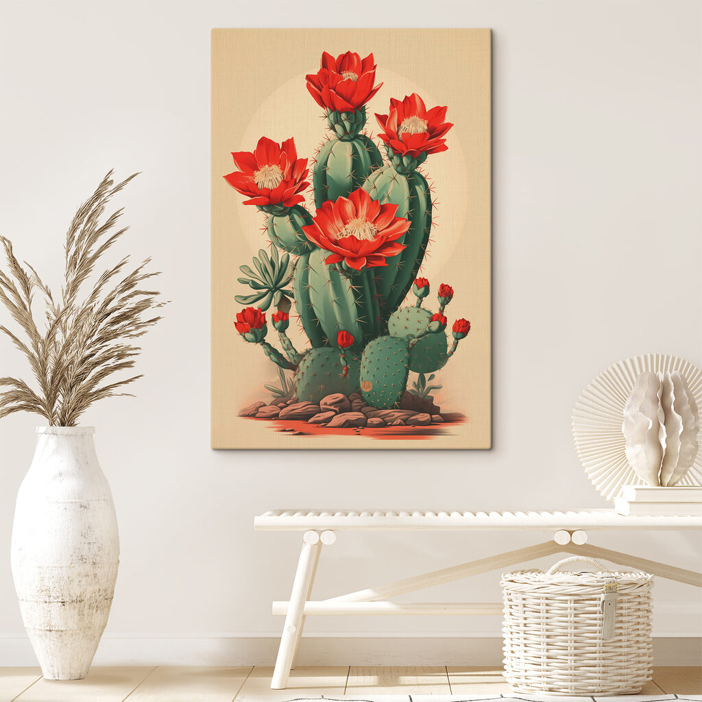 Cactuși cu flori roșii — interior 2