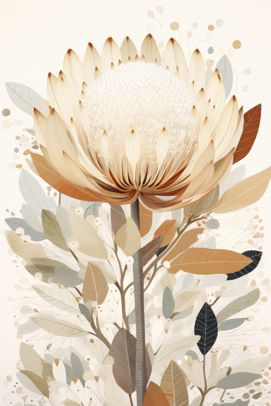 Coroană de protea — design complet