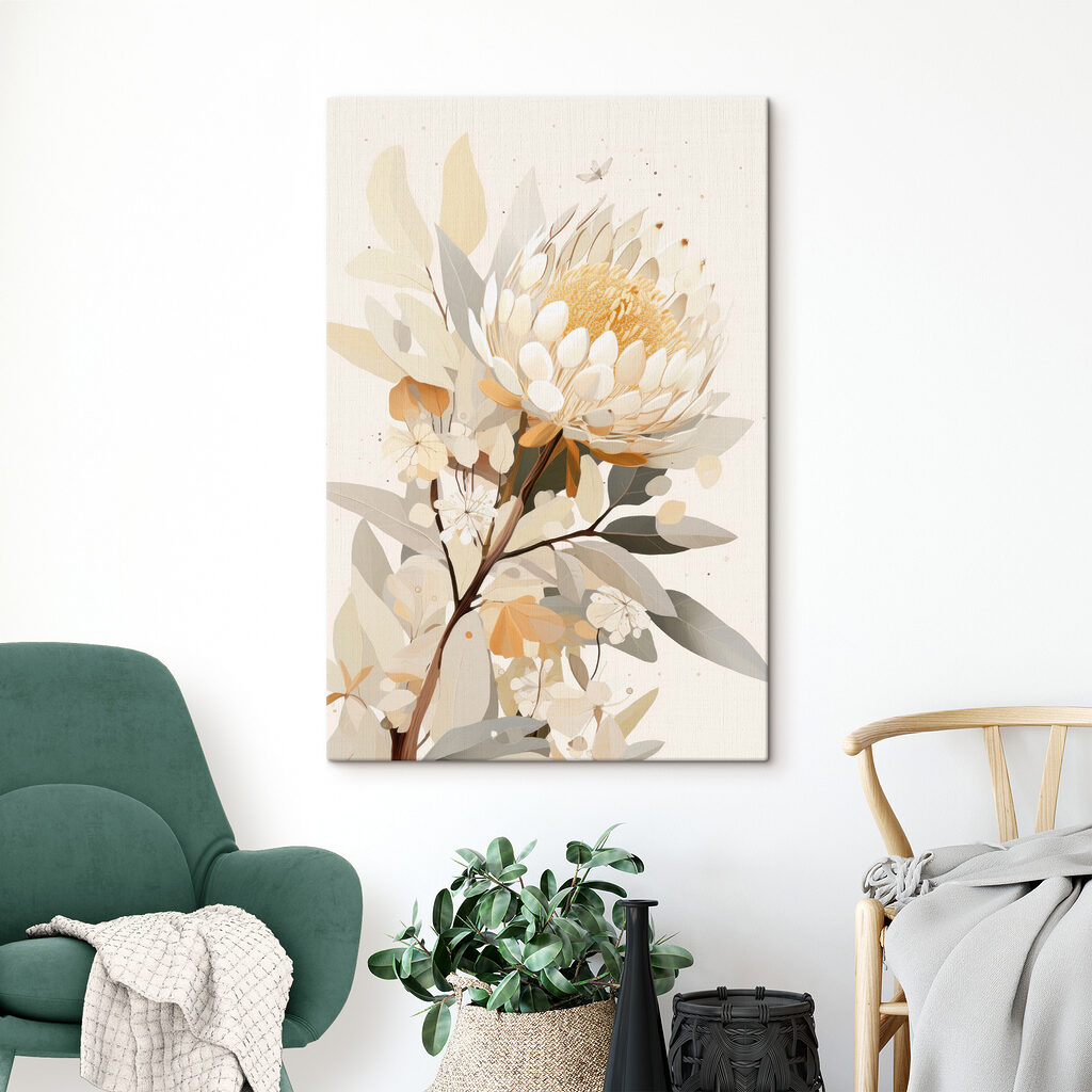 Protea printre frunze — interior 2