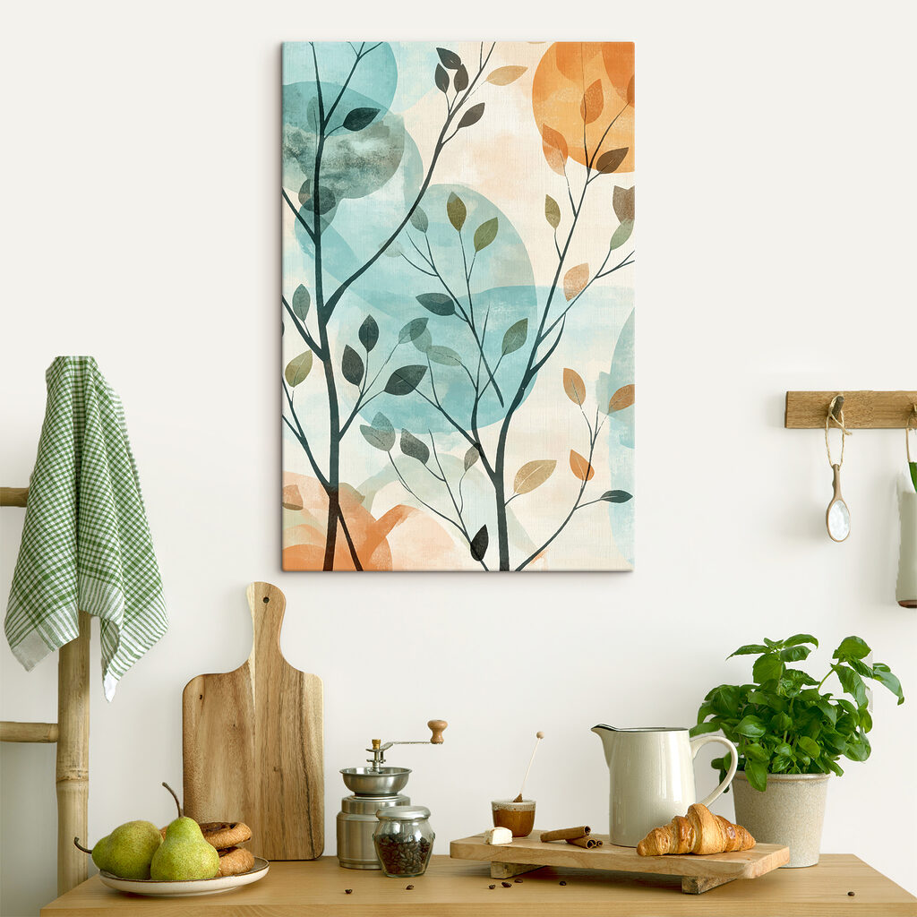 Ramuri în cercuri pastel — interior 2