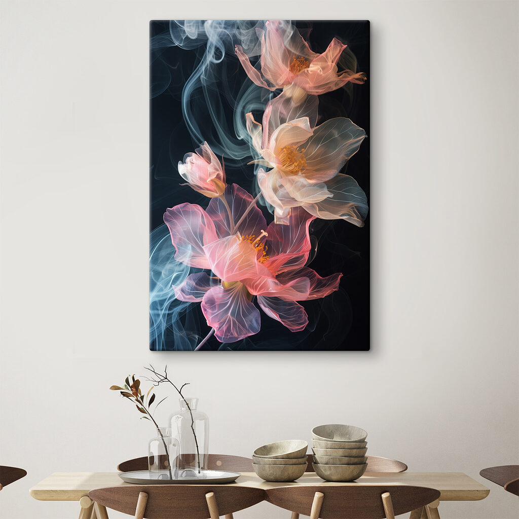 Flori din fum colorat — interior 3