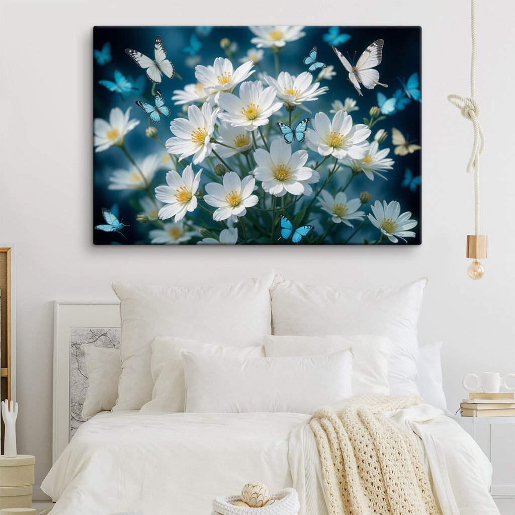 Fluturi deasupra florilor albe — interior 1