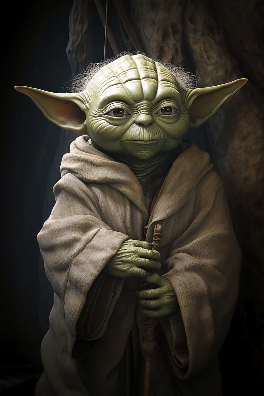 Yoda în mantie — design complet
