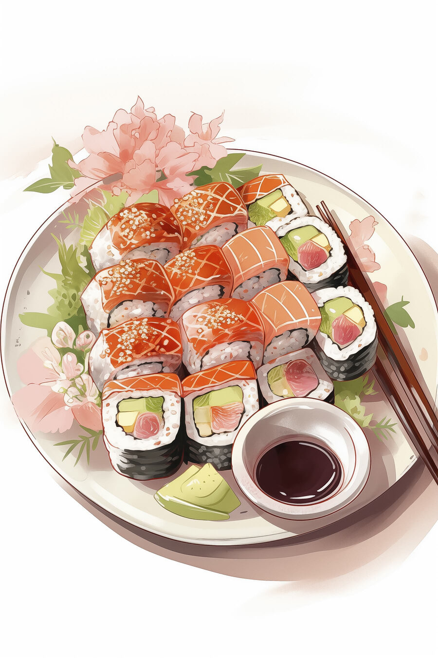 Sushi și somon — design complet