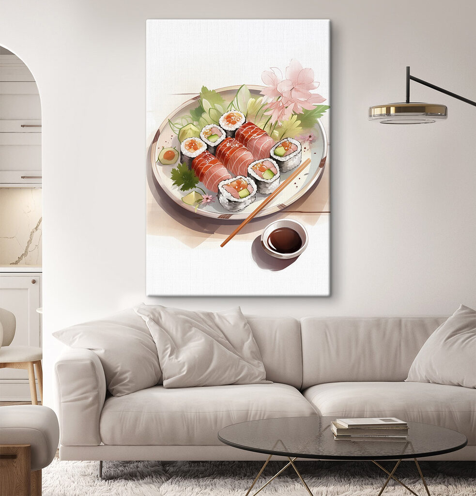 Sushi sub ramură înflorită — interior 1