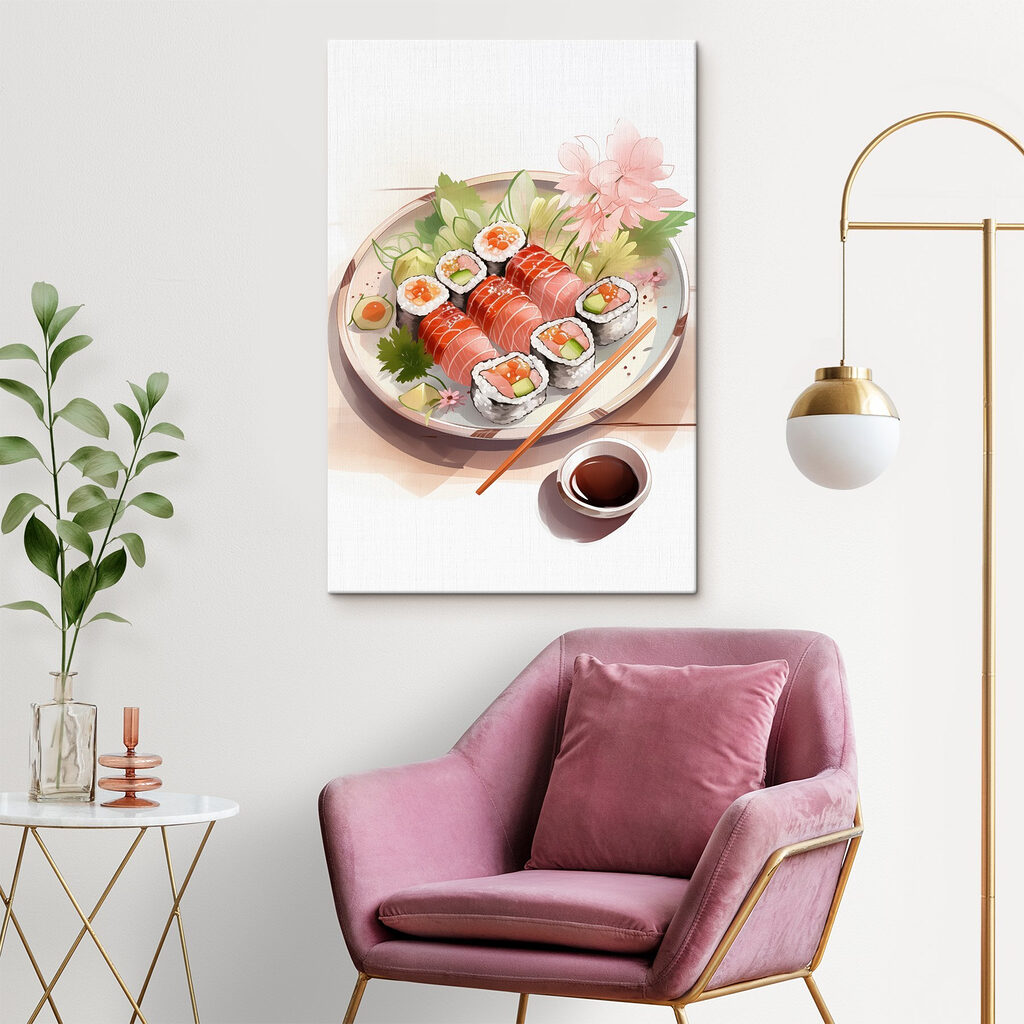 Sushi sub ramură înflorită — interior 2