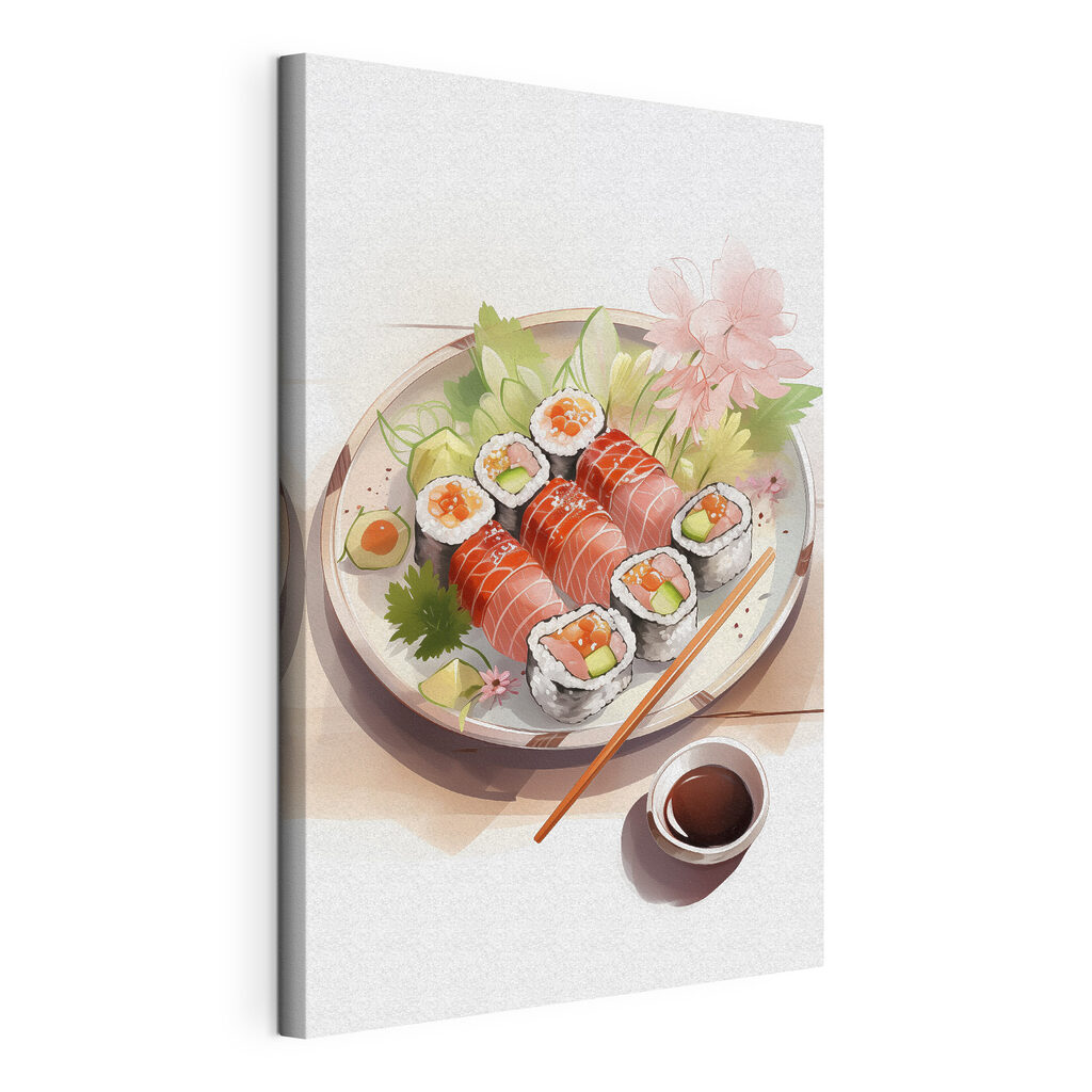 Sushi sub ramură înflorită — vizualizare produs