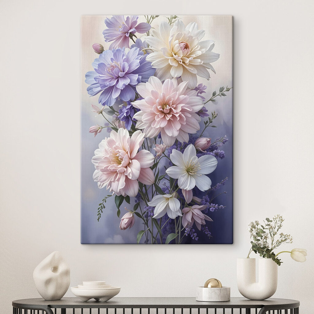 Dalii în tonuri pastelate — interior 2