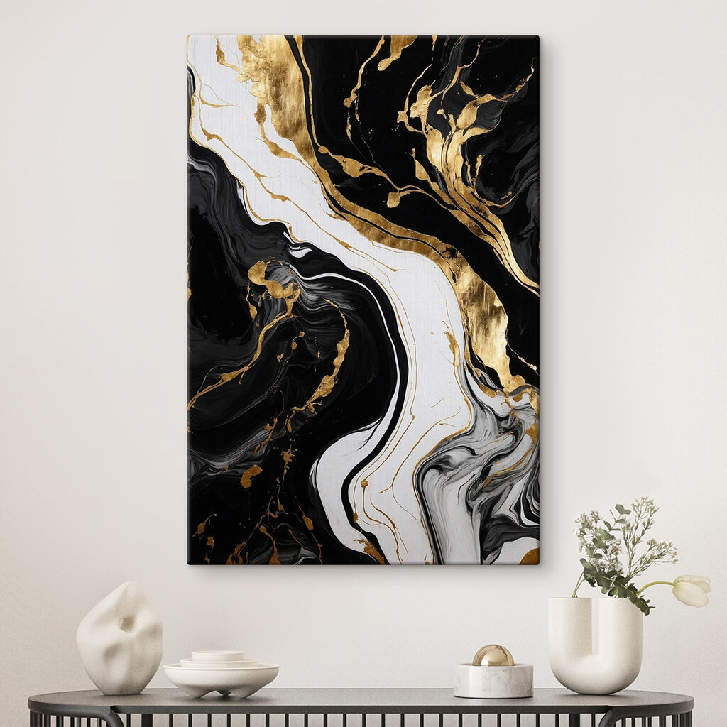 Vine albe pe negru — interior 1