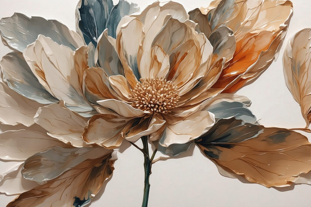 Floare cu inimă aurie — design complet