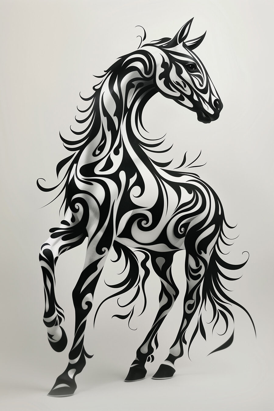 Cal din linii negre — design complet